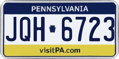 PA license plate JQH6723