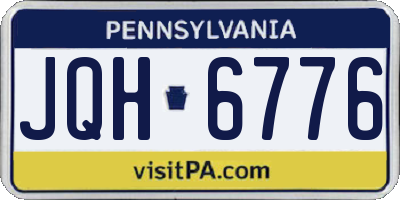 PA license plate JQH6776