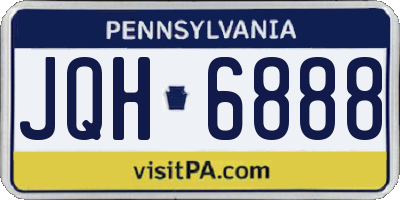 PA license plate JQH6888
