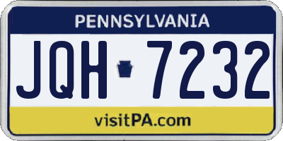 PA license plate JQH7232