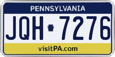 PA license plate JQH7276
