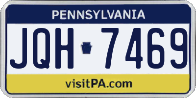 PA license plate JQH7469