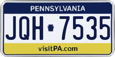PA license plate JQH7535