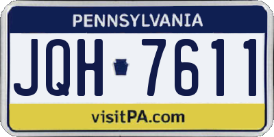 PA license plate JQH7611