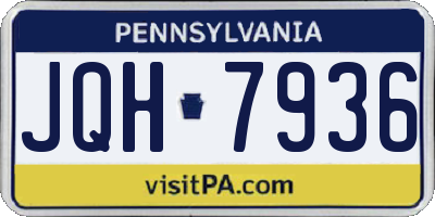 PA license plate JQH7936
