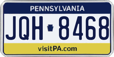 PA license plate JQH8468