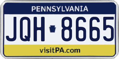 PA license plate JQH8665