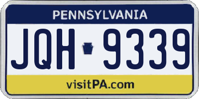 PA license plate JQH9339