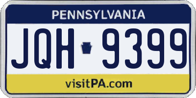 PA license plate JQH9399