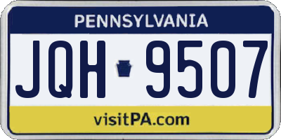 PA license plate JQH9507