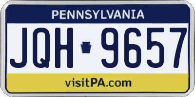 PA license plate JQH9657