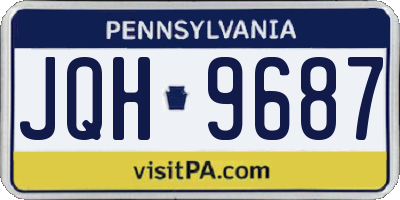 PA license plate JQH9687