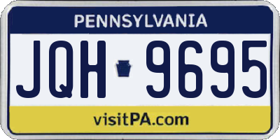 PA license plate JQH9695