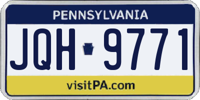 PA license plate JQH9771