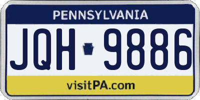 PA license plate JQH9886