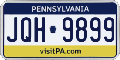 PA license plate JQH9899