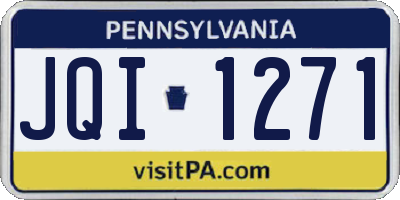 PA license plate JQI1271