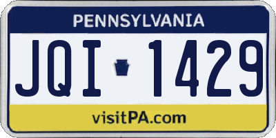 PA license plate JQI1429