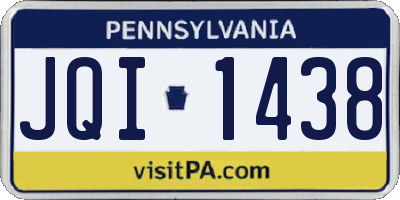 PA license plate JQI1438