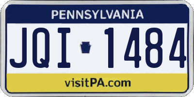 PA license plate JQI1484