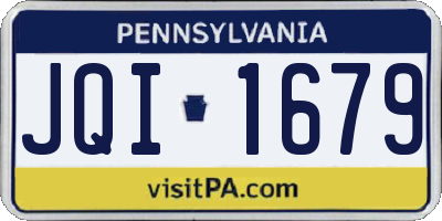 PA license plate JQI1679