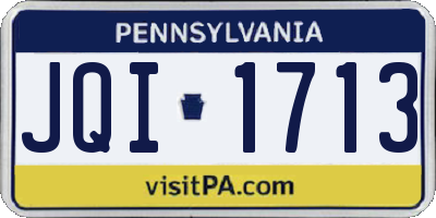 PA license plate JQI1713