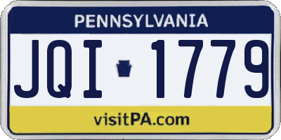 PA license plate JQI1779