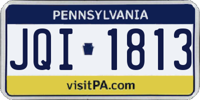 PA license plate JQI1813