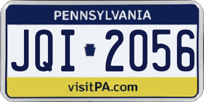 PA license plate JQI2056