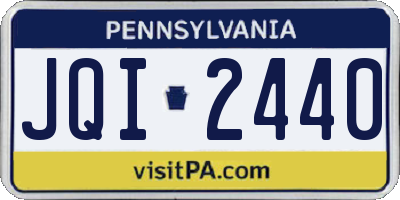 PA license plate JQI2440