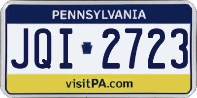 PA license plate JQI2723