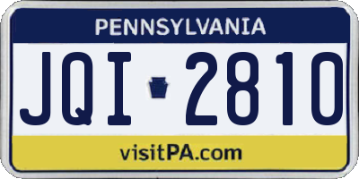 PA license plate JQI2810