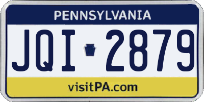 PA license plate JQI2879