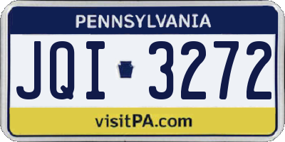 PA license plate JQI3272