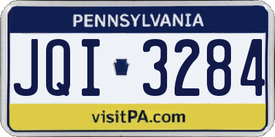 PA license plate JQI3284