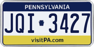 PA license plate JQI3427
