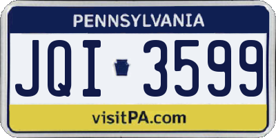 PA license plate JQI3599