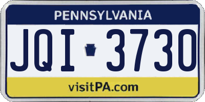 PA license plate JQI3730