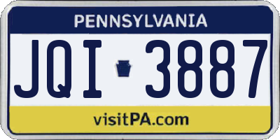 PA license plate JQI3887