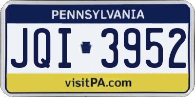 PA license plate JQI3952