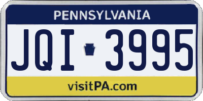 PA license plate JQI3995
