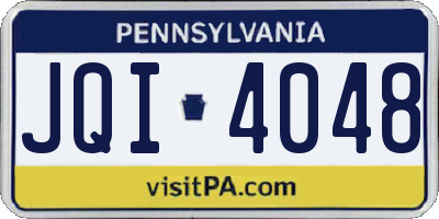 PA license plate JQI4048