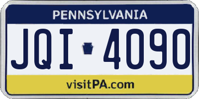PA license plate JQI4090