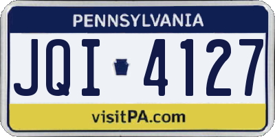 PA license plate JQI4127