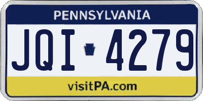 PA license plate JQI4279