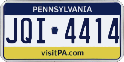 PA license plate JQI4414