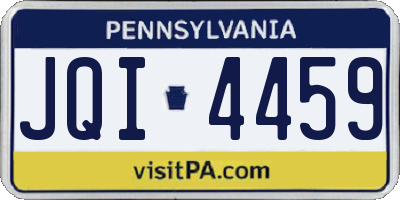 PA license plate JQI4459