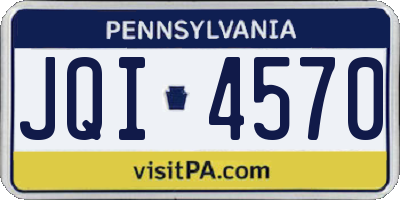 PA license plate JQI4570