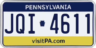 PA license plate JQI4611