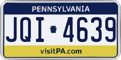 PA license plate JQI4639
